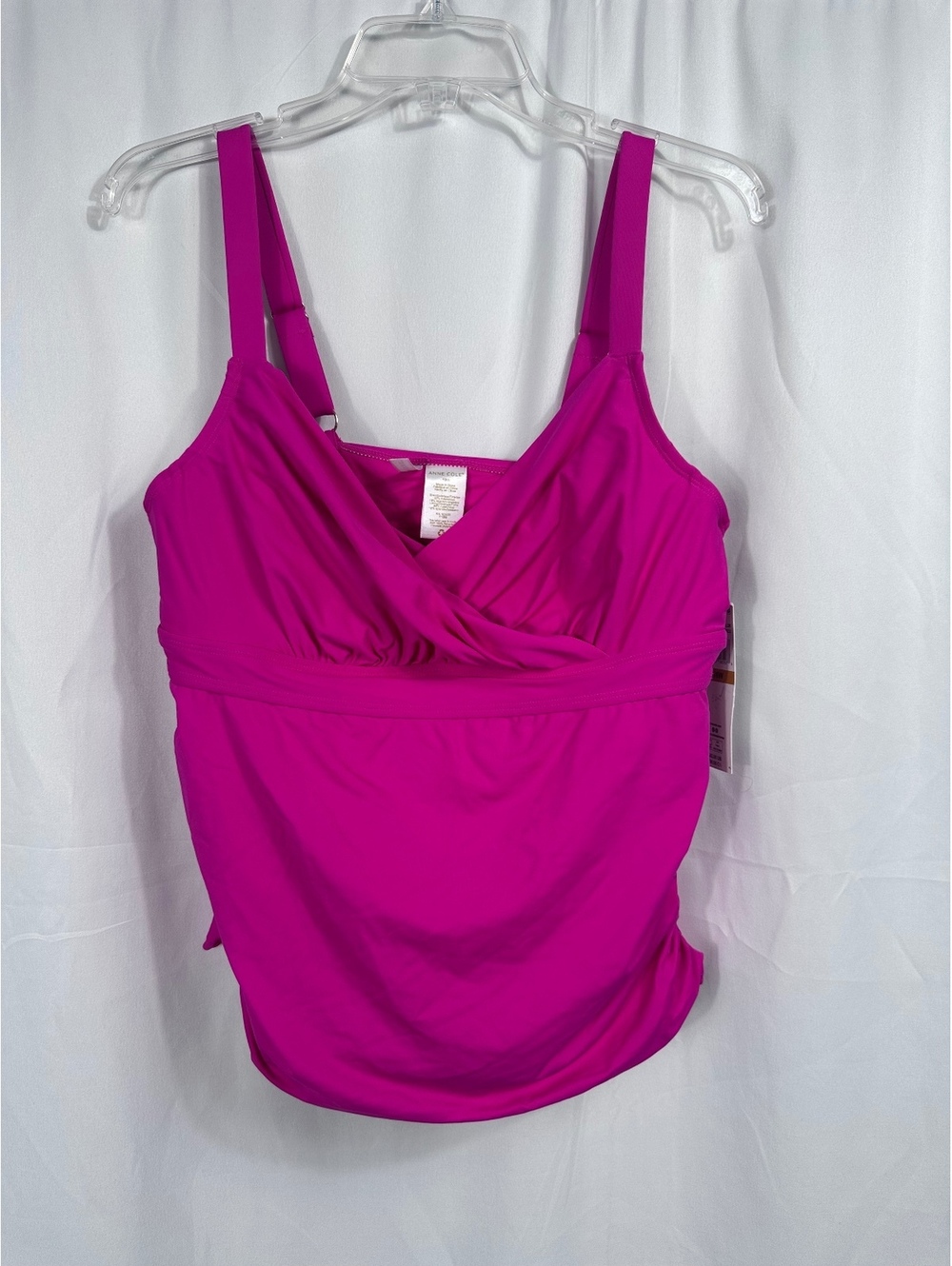Anne Cole Women's 16W Pink Tankini Swim Top